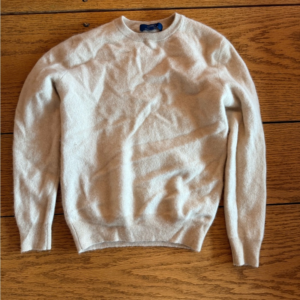 Elegant Men's Beige Cardigan Sweater